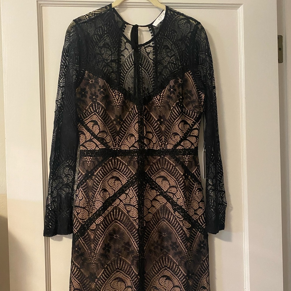 ASTR The Label Black Lace Dress